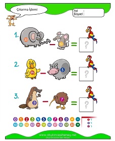 Çıkarma İşlemi Çalışma Sayfaları